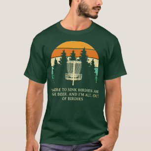 T-shirt Disque de Golf : Oiseaux qui Coulent et Bière à Bo
