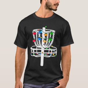 T-shirt Disque de Noël Golf Cute Xmas Vacances Disque Golf