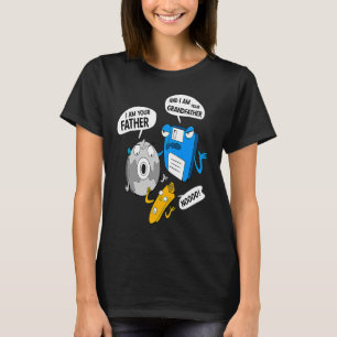 T-shirt Disque disquette CD USB Stick Funny Ordinateur Ner