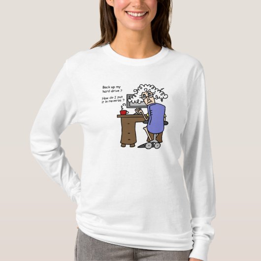 T-shirt Disque Dur Sauvegarde Humoristique (Devant)