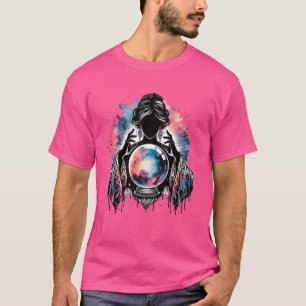 T-shirt Disque Fortune Avec Boule De Cristal Cosmique Pour