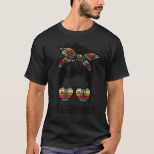 T-shirt Disque Golf Abuela Life Messy Bun Lunettes Disque 