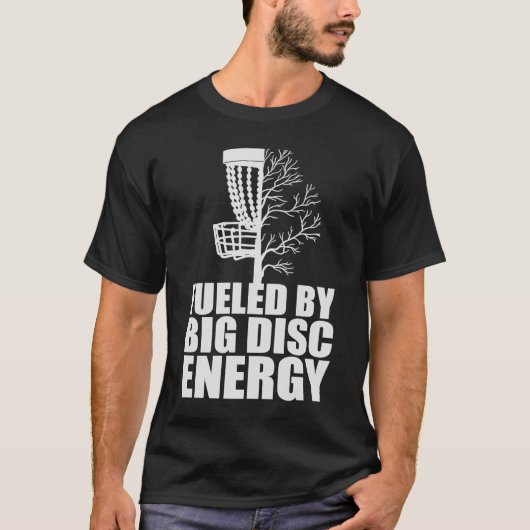 T-shirt Disque Golf Alimenté Par Big Disk Energy Disque Go (Devant)