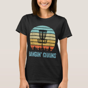 T-shirt Disque Golf Amusant Chaînes de baisage Rétro Disqu
