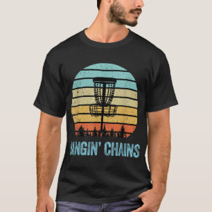 T-shirt Disque Golf Amusant Chaînes de baisage Rétro Disqu