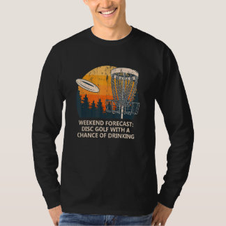 T-shirt Disque Golf Avec Chance De Boire De La Bière Golfe