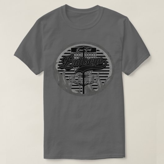 T-shirt Disque Golf Bullseye BW (Design devant)