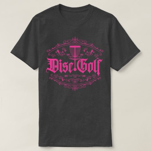 T-shirt Disque Golf Classic Player Rose (Design devant)