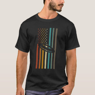 T-shirt Disque Golf Drapeau Retro Disque Golf Player Sport