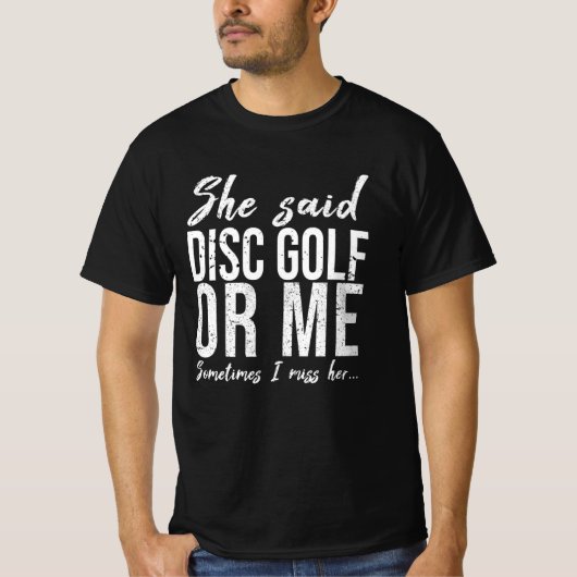 T-shirt Disque Golf drôle idée cadeau sport (Devant)