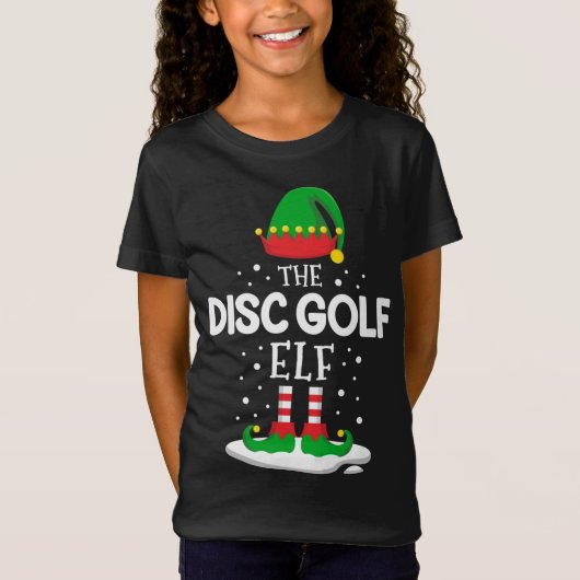 T-Shirt Disque Golf Elf Famille de Noël Correspondant Cost (Devant)