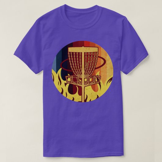 T-shirt Disque Golf en feu (Design devant)