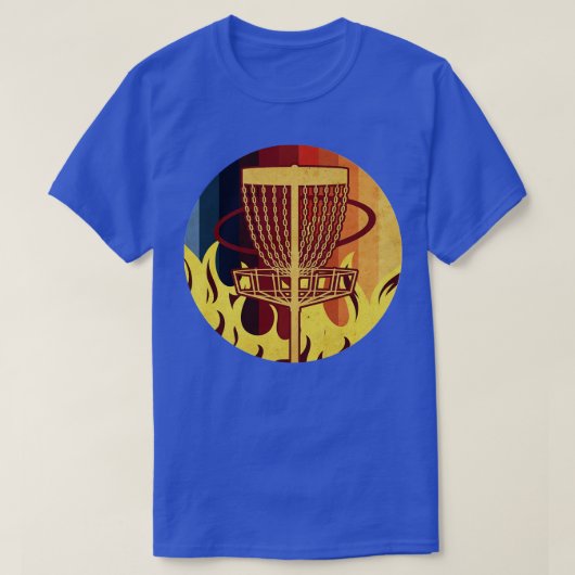 T-shirt Disque Golf en feu (Design devant)