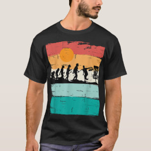 T-shirt Disque Golf Evolution Disque Golf Player Flying Di