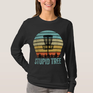 T-shirt Disque Golf Funny Stupid Arbre Rétro Disque Golf C