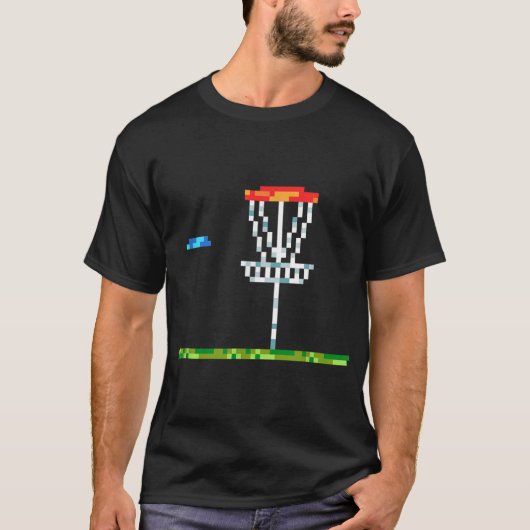 T-shirt Disque Golf Men Disque Golf 8 bits Panier (Devant)