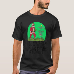 T-shirt Disque Golf Noël Funny Père Noël Play Frolf Bangin
