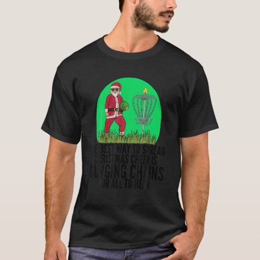 T-shirt Disque Golf Noël Funny Père Noël Play Frolf Bangin (Devant)