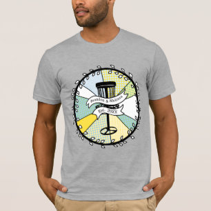 T-shirt Disque Golf Personnalisé Couple Date Établie