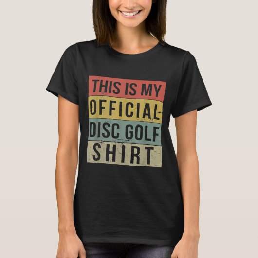 T-shirt Disque Golf Retro Official Mens Frisbee Golf (Devant)
