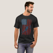 T-shirt Disque Golf Usa American Drapeau Disque Golf Playe (Devant entier)