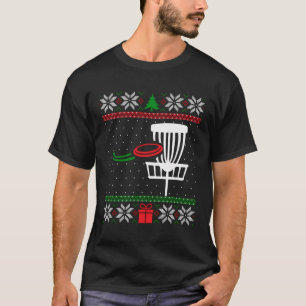 T-shirt Disque Golfer Correspondant Vilain Disque de Noël