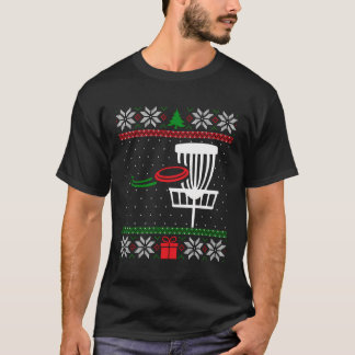 T-shirt Disque Golfer Correspondant Vilain Disque de Noël