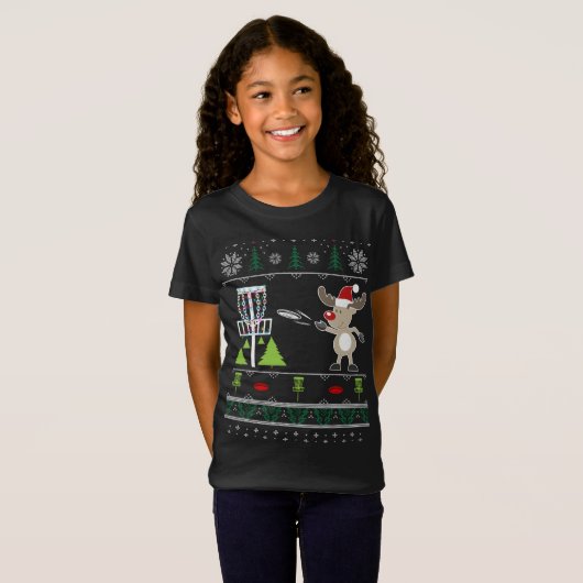 T-Shirt Disque laid Golf Sweer Reindeer Sleigh (Devant entier)