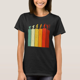 T-shirt Disque vintage Golf Retro Evolution Hommes Femmes