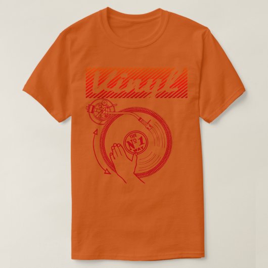 T-shirt disque vinyle (Design devant)