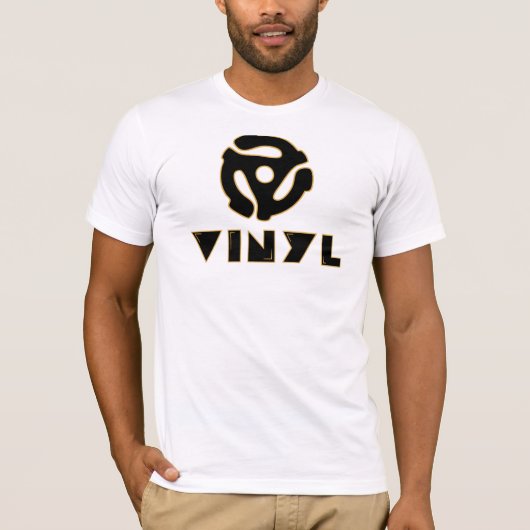 T-shirt disque vinyle - customisé (Devant)