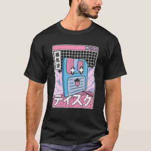 T-shirt Disquette Happy Digital Japon Style Otaku Anime