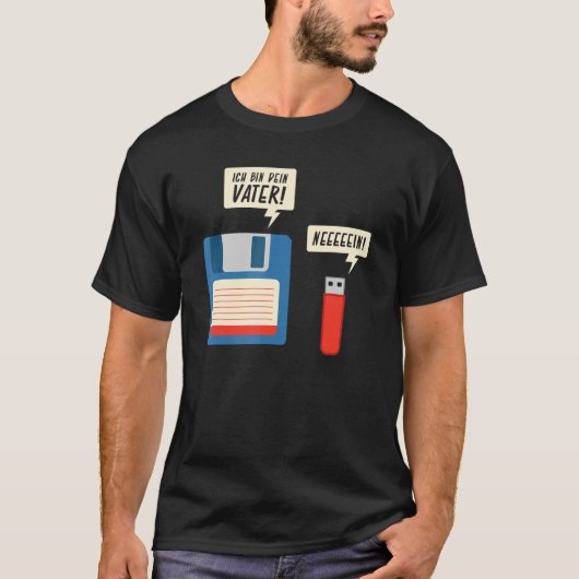 T-shirt Disquette Ich Bin Dein Vater Stick Usb Prochaine G (Devant)