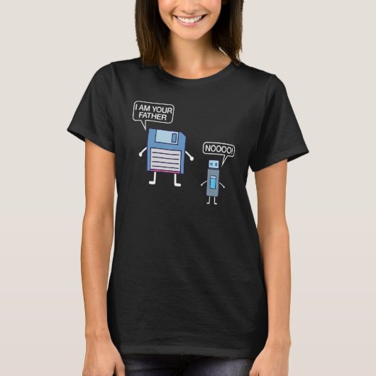 T-shirt Disquette USB Je suis votre père Geek Nerd (Devant)