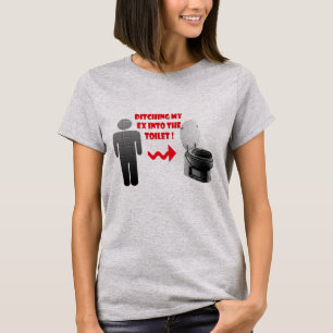 T-shirt Dissolution drôle ex dans la toilette