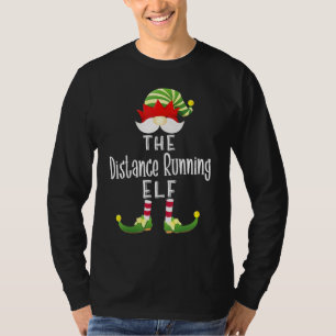 T-shirt Distance Running Elf Group Christmas Pajama Party