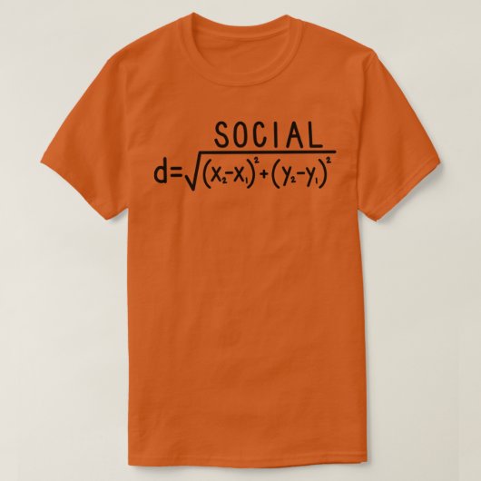 T-shirt Distance sociale formule Bleu clair (Design devant)
