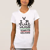 T-shirt Distances sociales Virtual Hugs Eyechart (Devant)