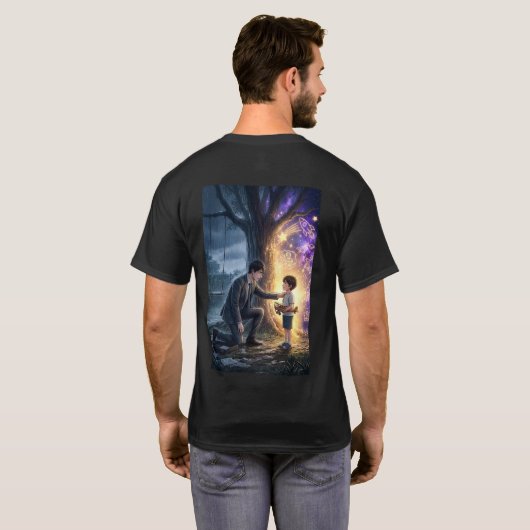T-shirt Distant Echoes Inner Child Retro Sci-Fi Magic (Dos entier)