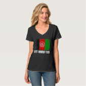 T-shirt Distorsion Afghanistan Drapeau Meilleure maman Jam (Devant entier)