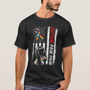 T-shirt Distorsion Américaine Drapeau Autisme Paw Paw Bear