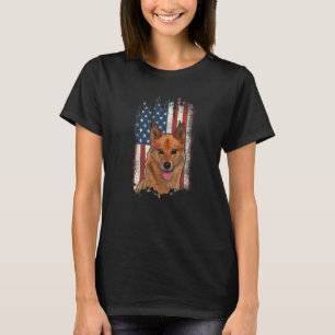 T-shirt Distorsion Finlandaise Spitz Drapeau Américain Pat