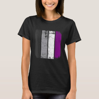 T-shirt Distorsion Lgbt Retro Drapeau Asexuel Lgbtq Pride