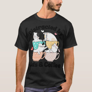T-shirt Distrait par Cats Café Amoureux des chats Cute Mug