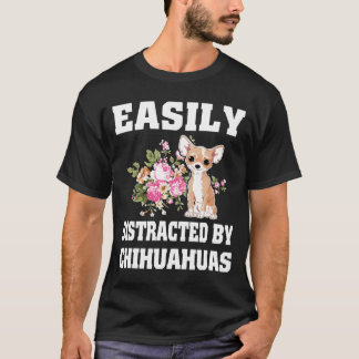 T-shirt Distrait Par Chihuahuas Chemise Drôle Amusant Amou