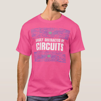 T-shirt Distrait Par Circuits Tension Des Travailleurs Éle