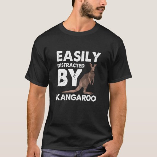 T-shirt Distrait Par Kangaroo Outback Australia Marsupial (Devant)