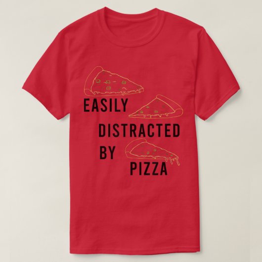 T-shirt Distrait par Pizza Funny Dit Pizza Chef T-Shir (Design devant)