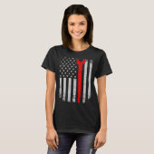 T-shirt Distress American Flag Ironworker (Devant entier)