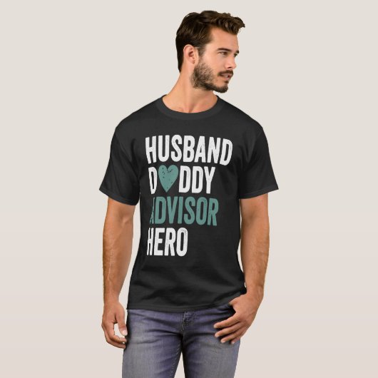 T-shirt Distressed Advisor  Husband Daddy Advisor Hero (Devant entier)